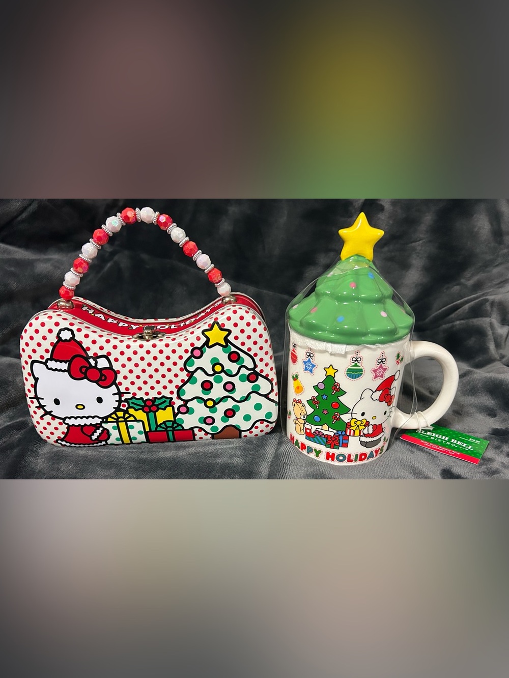 Hello Kitty Christmas Tin Purse/Mug